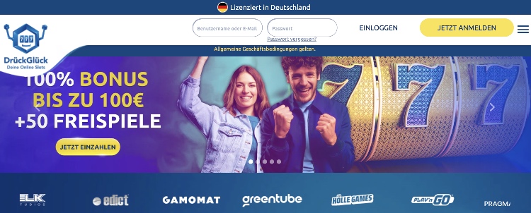 DrückGlück 1 Euro Einzahlung Casino