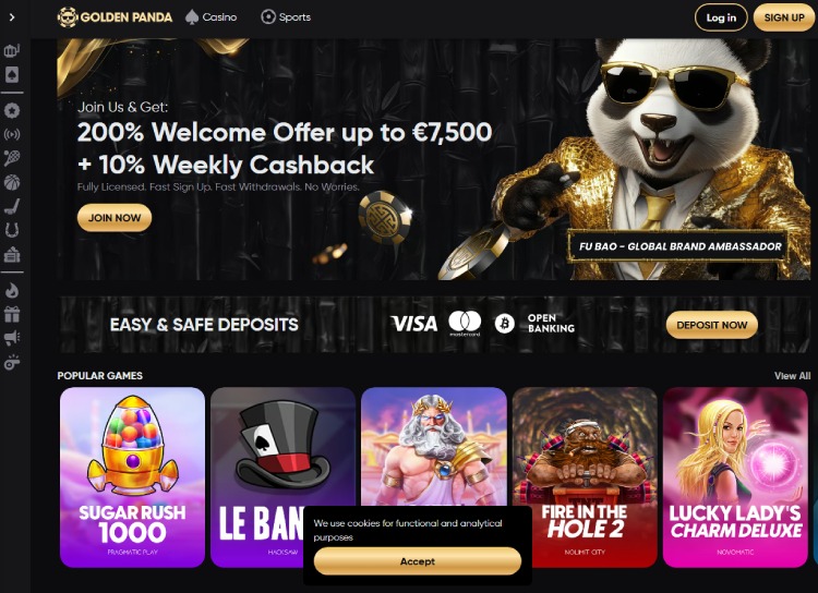 Golden Panda casino zonder Cruks