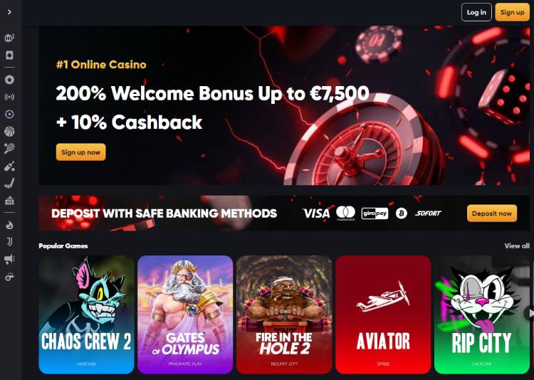 Instant Casino, casino zonder Cruks