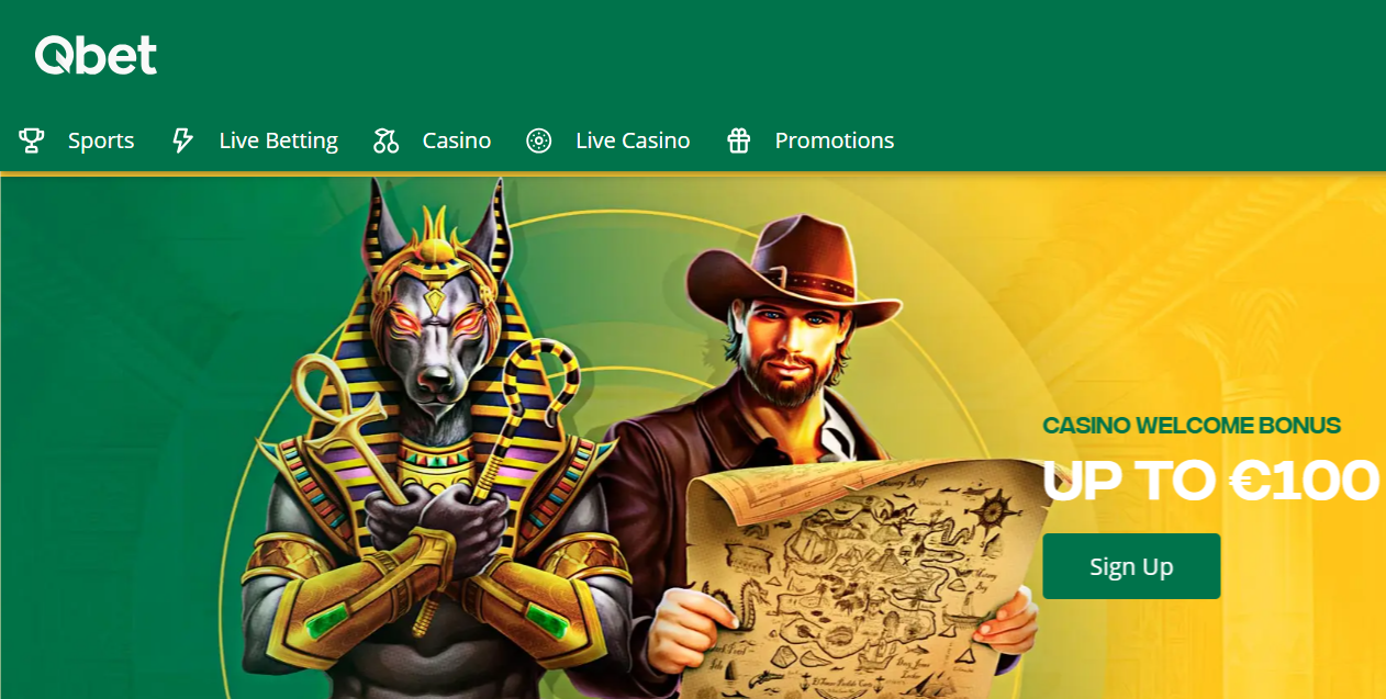 PaysafeCard casino Qbet homepagina