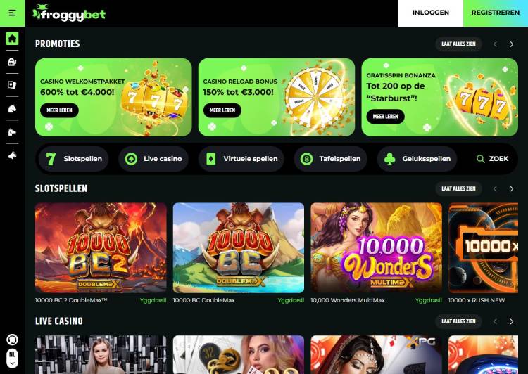 Froggybet, beste casino zonder vergunning