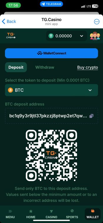 tg casino telegram deposit