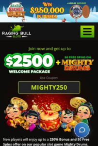 raging bull no deposit bonus