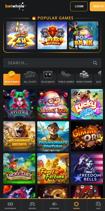 betwhale casino games