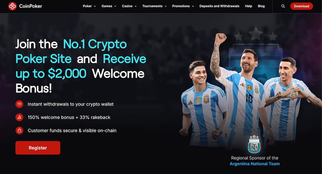 CoinPoker front page