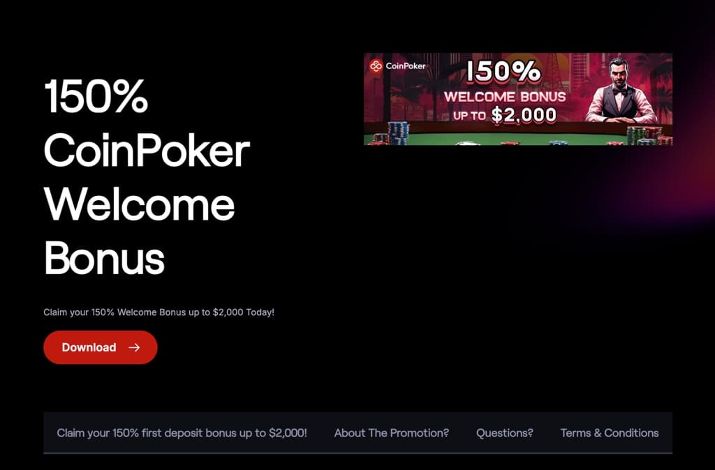 coin poker welcome poker bonus